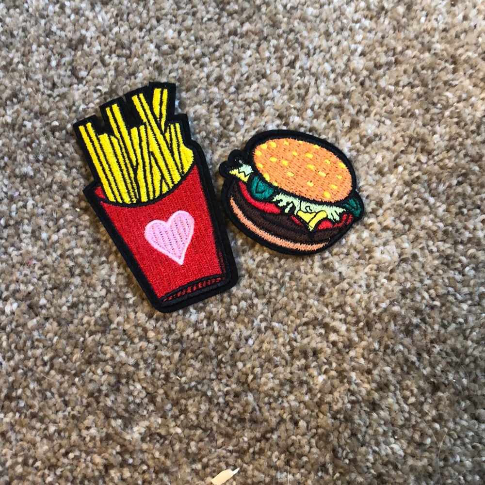 🍟🍔2-Pack Hamburger & Fries Patches🍔🍟